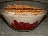 Raspberries with Amaretto cream