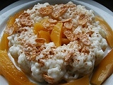 Rice pudding with mango