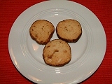 Round hazelnuts biscuits